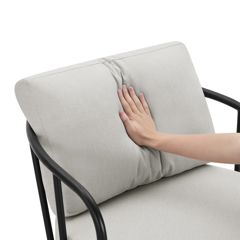 Spruce & Spring Patio Fruniture Outdoor Swivel Chair and Side Table