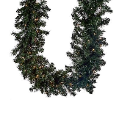 Kurt Adler 9-Foot Prelit Twinkle LED Vanderbilt Garland - Teal