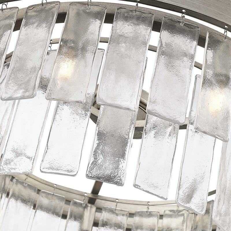 Golden Lighting Ciara 9-light Semi-Flush Mount in Peruvian Silver - Peruvian Silver - 9-Light Semi-Flush