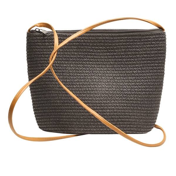 Shop Magid Women&#39;s Woven Straw Crossbody Bag - Compact Zip-Top Purse with Strap - Free Shipping ...