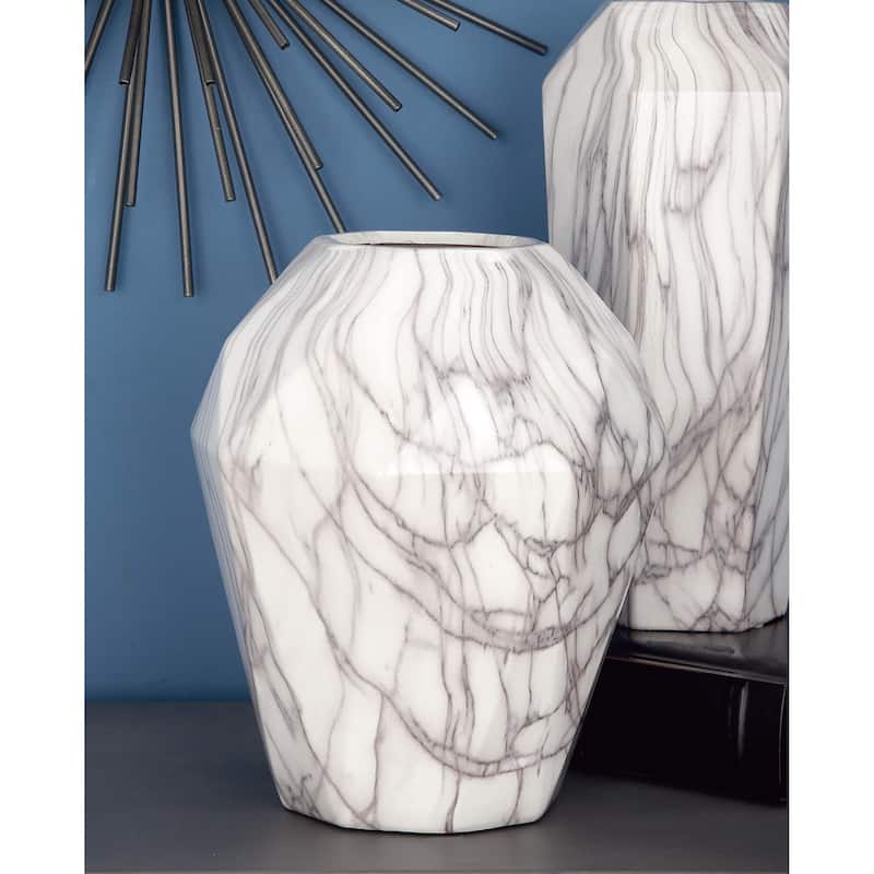 Multi Color Ceramic Marble Decorative Vase