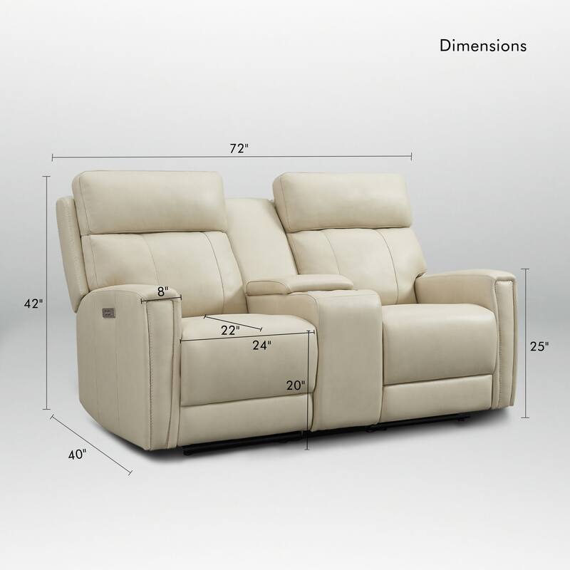 71.5'' Leather Zero Gravity Power Recliner Loveseat Sofa with Power ...