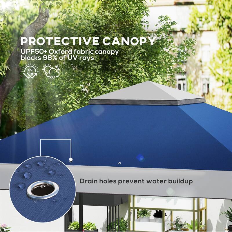 Large UV Protection Outdoor Canopy Tent with Adjustable Height and Metal Frame Included Wheeled Bag