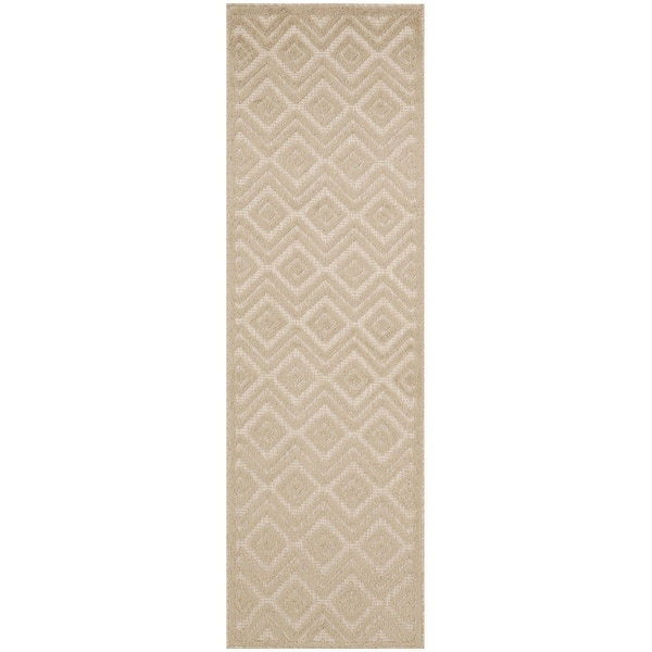 slide 2 of 11, Nourison Versatile Indoor/Outdoor Geometric Flatweave Area Rug 2'2" x 7'6 - Cream