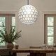 preview thumbnail 51 of 56, Capiz Honeycomb Globe Pendant Light 16.0"L x 16.0"W x 15.0"H - Black