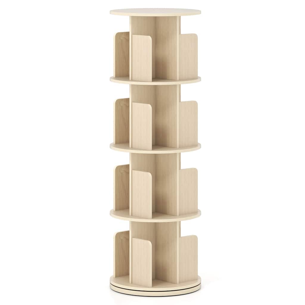 Costway 1/2 PCS 4-Tier Rotating Bookshelf 360° Display Rack with - See Details