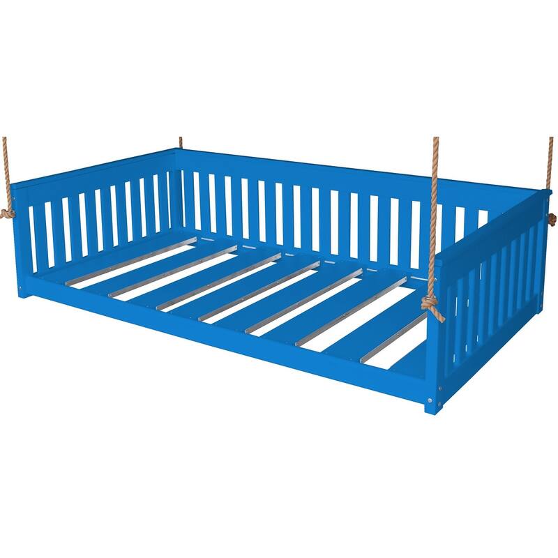 Poly Lumber Twin Mission Daybed with Rope - Blue