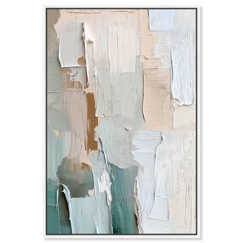Impasto Intervals II Canvas by Art Remedy - 24" x 36" - White