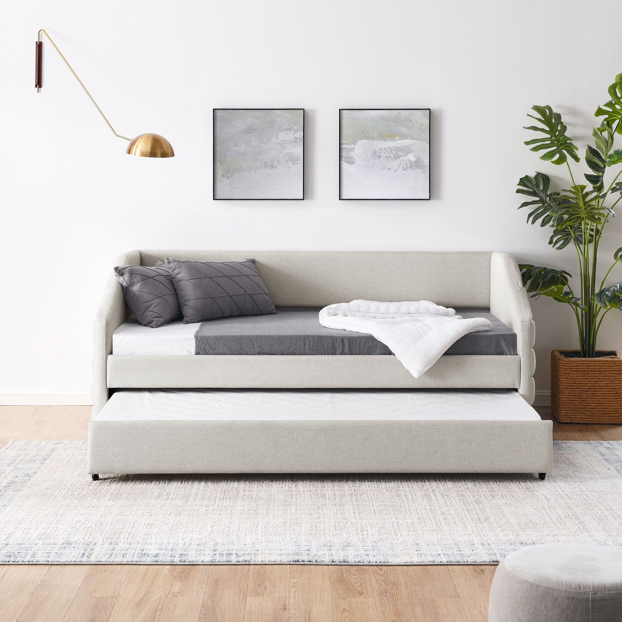 Loveseat store trundle bed