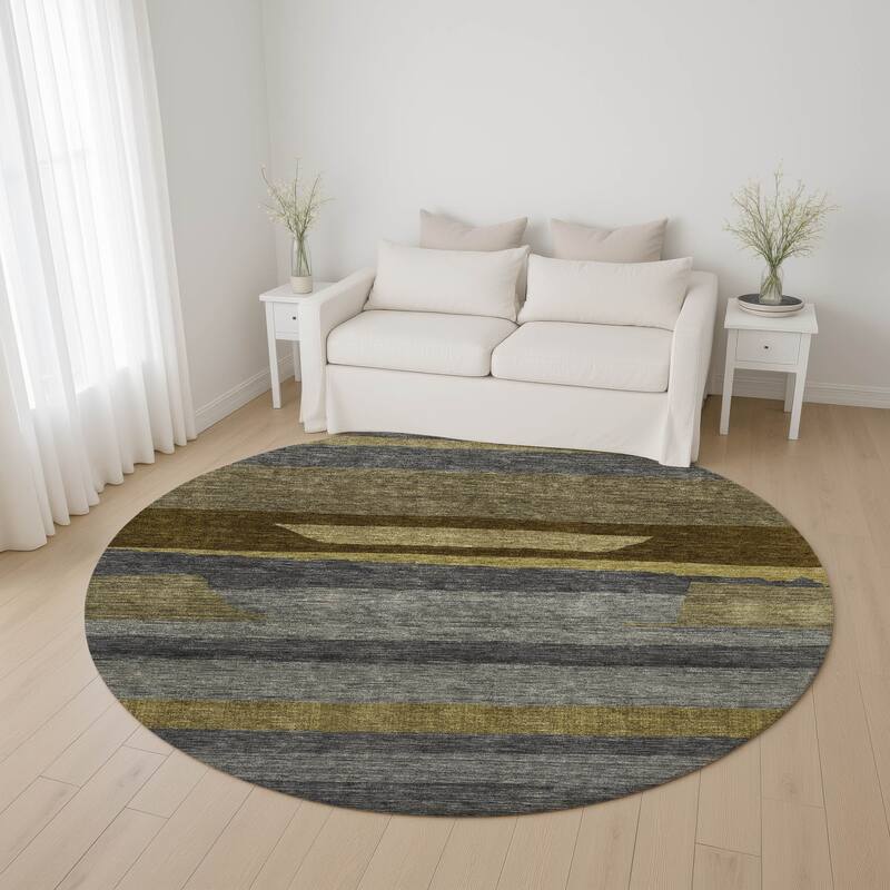 Premium Washable Super Soft Casual Contemporary Mayfield Rug - Gray - 8' x 8'