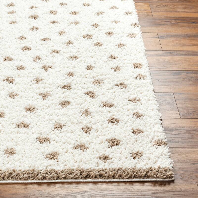 Livabliss Birmingham Whimsical Dots Plush Area Rug