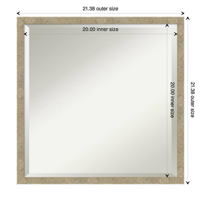 Beveled Wall Mirror - Jet Black Frame