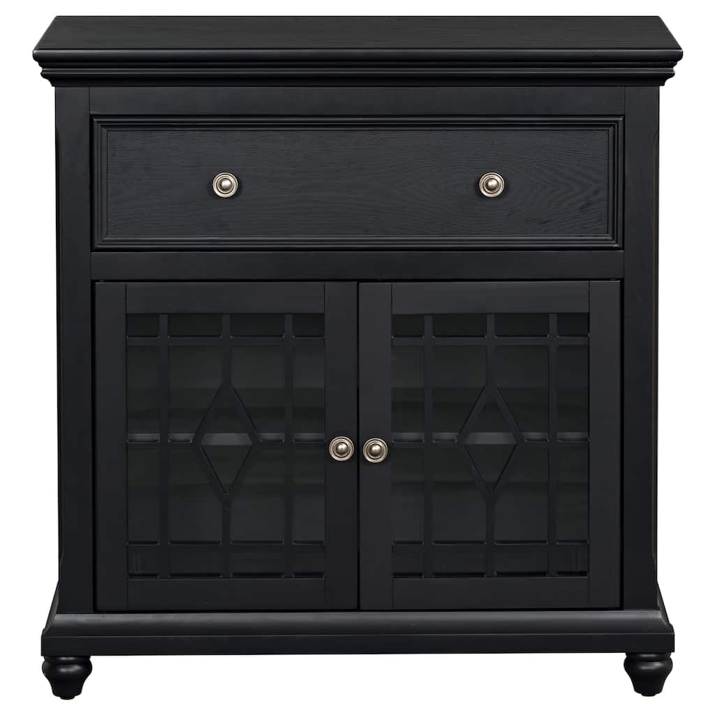 SEI Furniture Ben 2-Door 1-Drawer Cabinet - 32"W x 15"D x 32"H