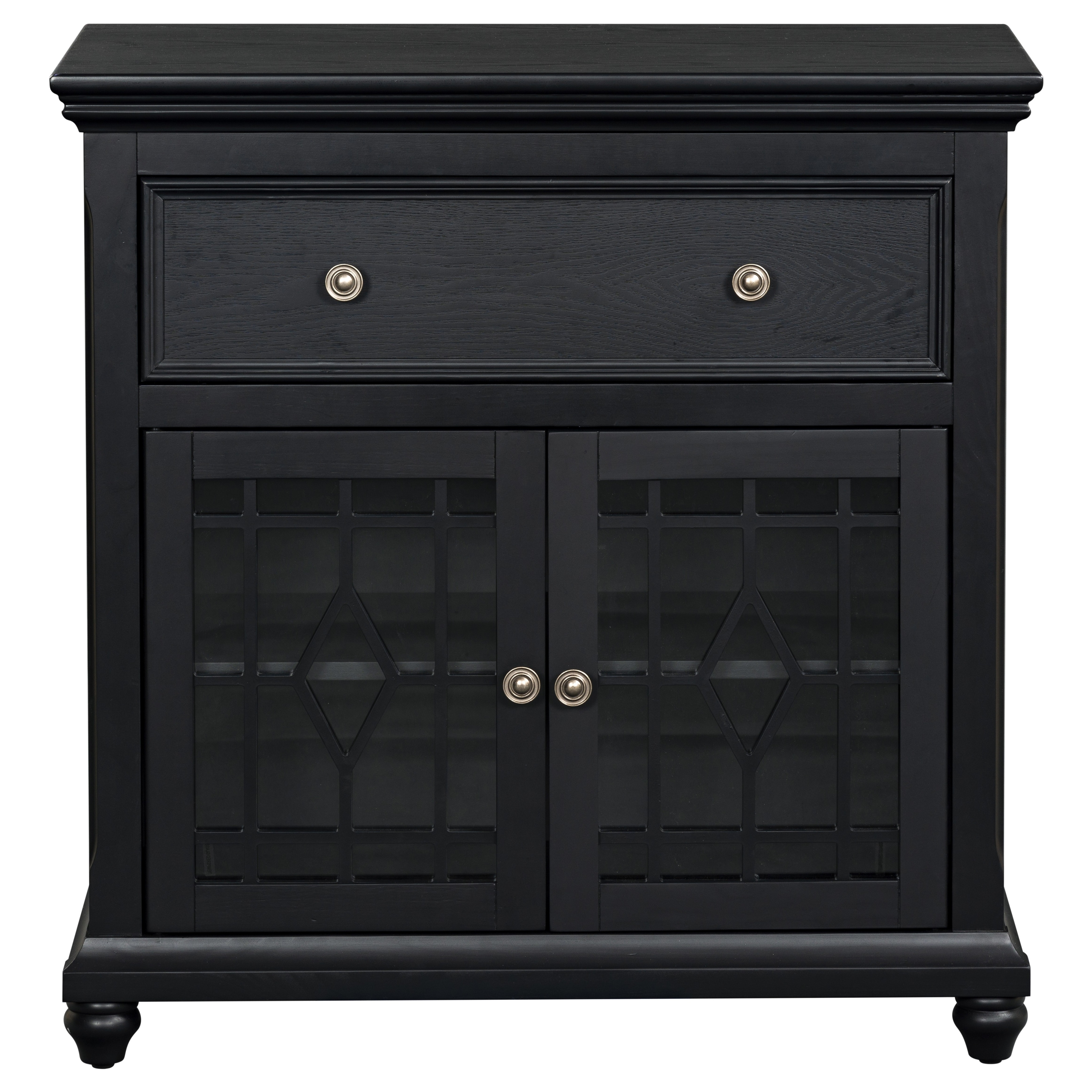 SEI Furniture Ben 2-Door 1-Drawer Cabinet - 32"W x 15"D x 32"H