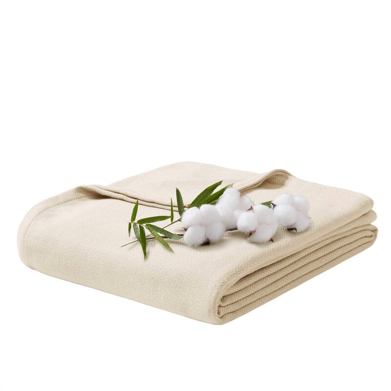 Chelsea Square Rayon from Bamboo Cooling Cotton Lightweight Blanket for Summer Spring