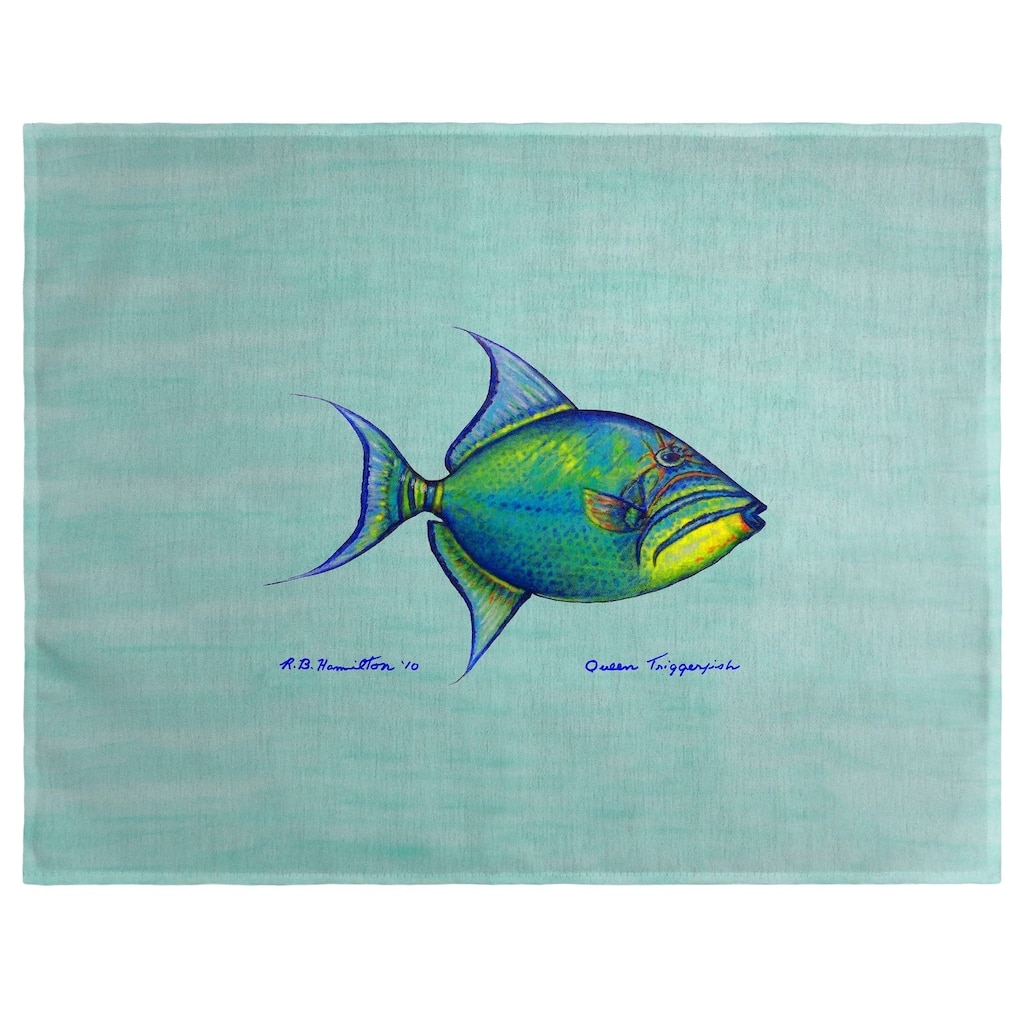 Trigger Fish Teal Place Mat Set of 4
