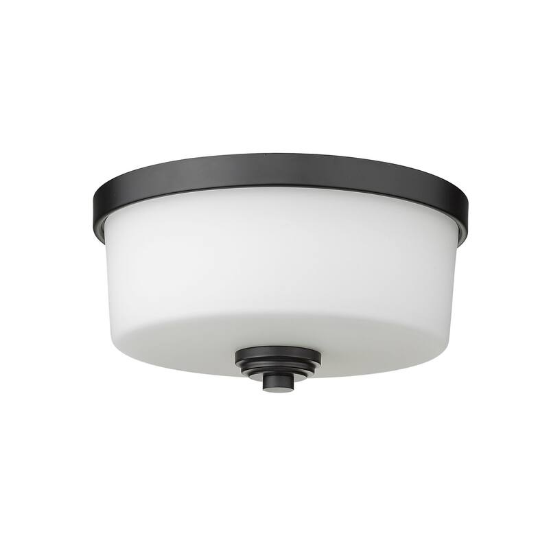 Bellevue Paula 2 Light 12" Wide Flush Mount Drum Ceiling Fixture