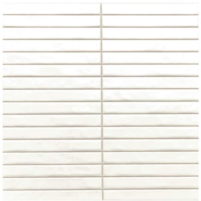 Castilla 14x14 Glossy Porcelain Textured Ribbed Tile - Wall, Backsplash