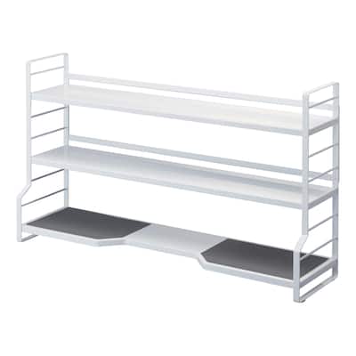 Yamazaki Home Countertop Shelves, Steel, Holds 38.5 lbs - L 8.07 x W 31.1 x H 18.11 inches