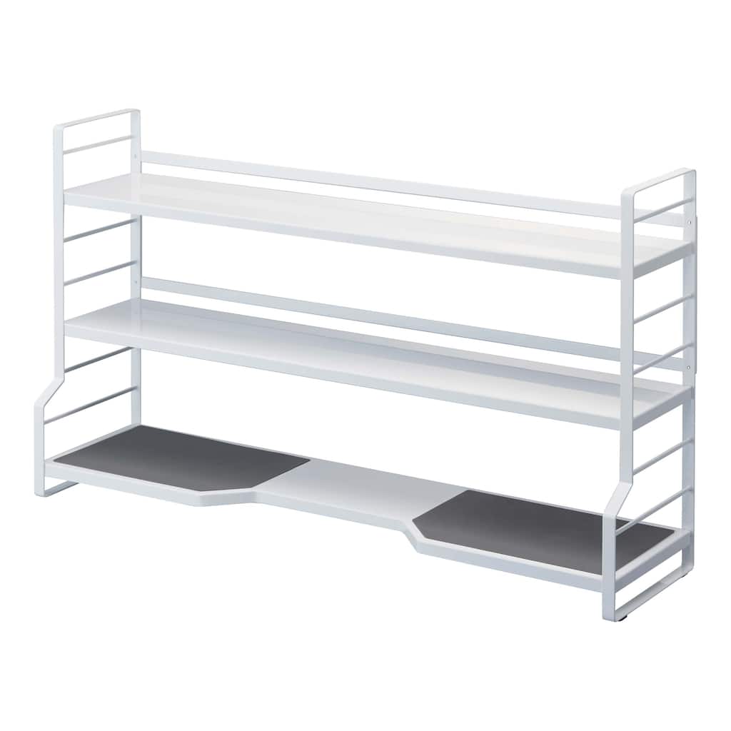 Yamazaki Home Countertop Shelves, Steel, Holds 38.5 lbs - L 8.07 x W 31.1 x H 18.11 inches