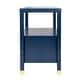 preview thumbnail 13 of 14, Painted Wood Storage Nightstand with Brass Accents by East at Main