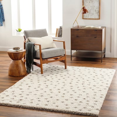 Livabliss Birmingham Whimsical Dots Plush Area Rug