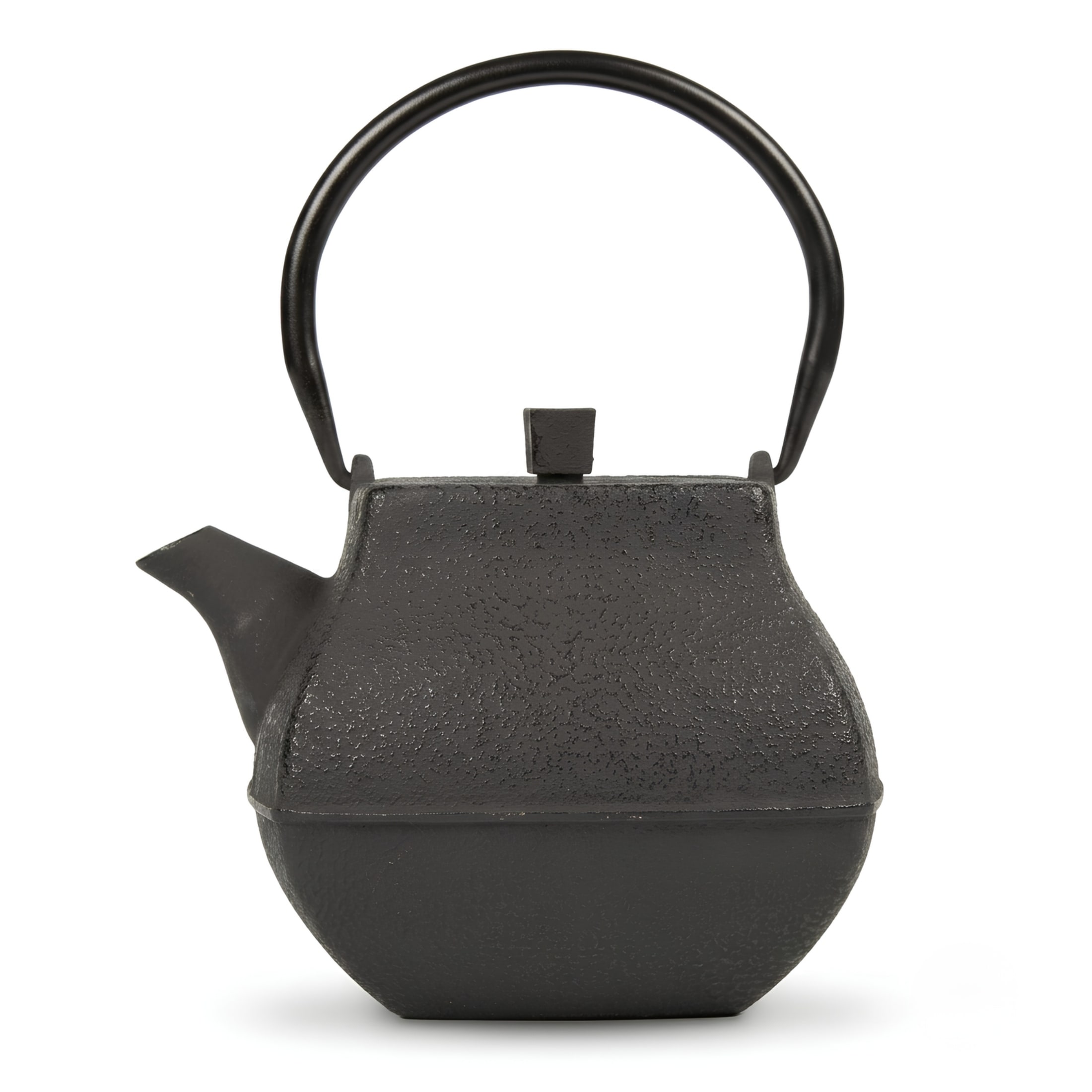 Creative Home 47 oz Black Cast Iron Teapot with Stainless Steel Infuser Basket