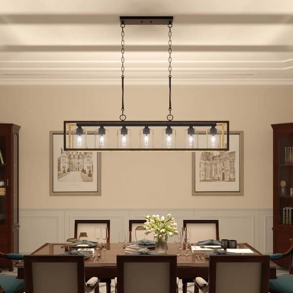 slide 2 of 9, Roundhil 7-light Modern Farmhouse Kitchen Island Pendant Lighting