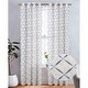 preview thumbnail 4 of 3, Boca Metallic Embroidered Linen Look Grommet Window Curtain Panel, 54x84 Inches - 54x84 Inches Royal Blue