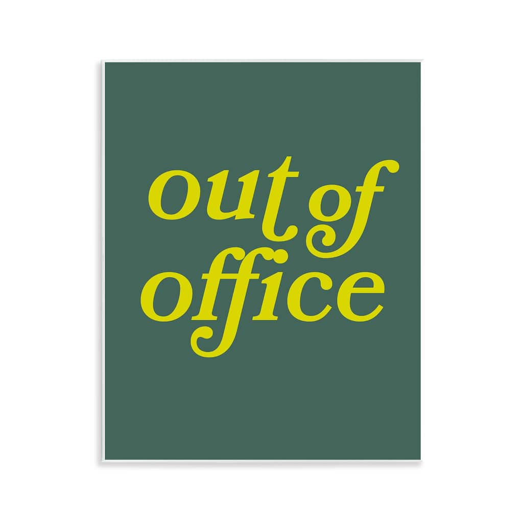 Stupell Minimal Out Of Office Wall Plaque Art Design By Victoria Barnes