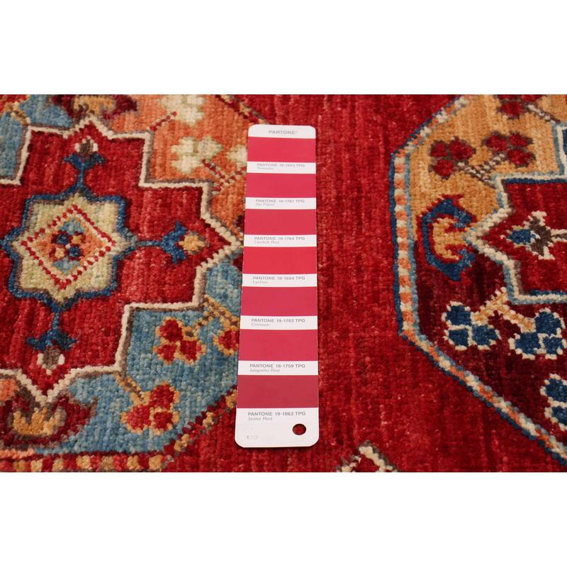 ECARPETGALLERY Hand-knotted Uzbek Ghazni Red Wool Rug - 2'9 x 10'0