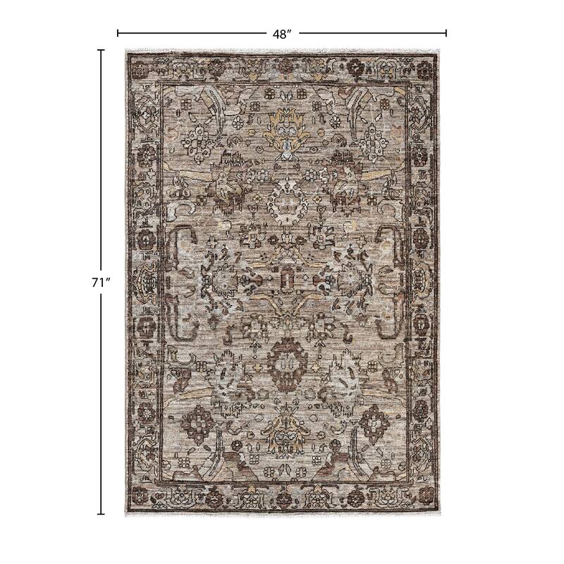 Serapi One-of-a-Kind Hand-Knotted Area Rug - Brown - 4' 0" x 5' 11"