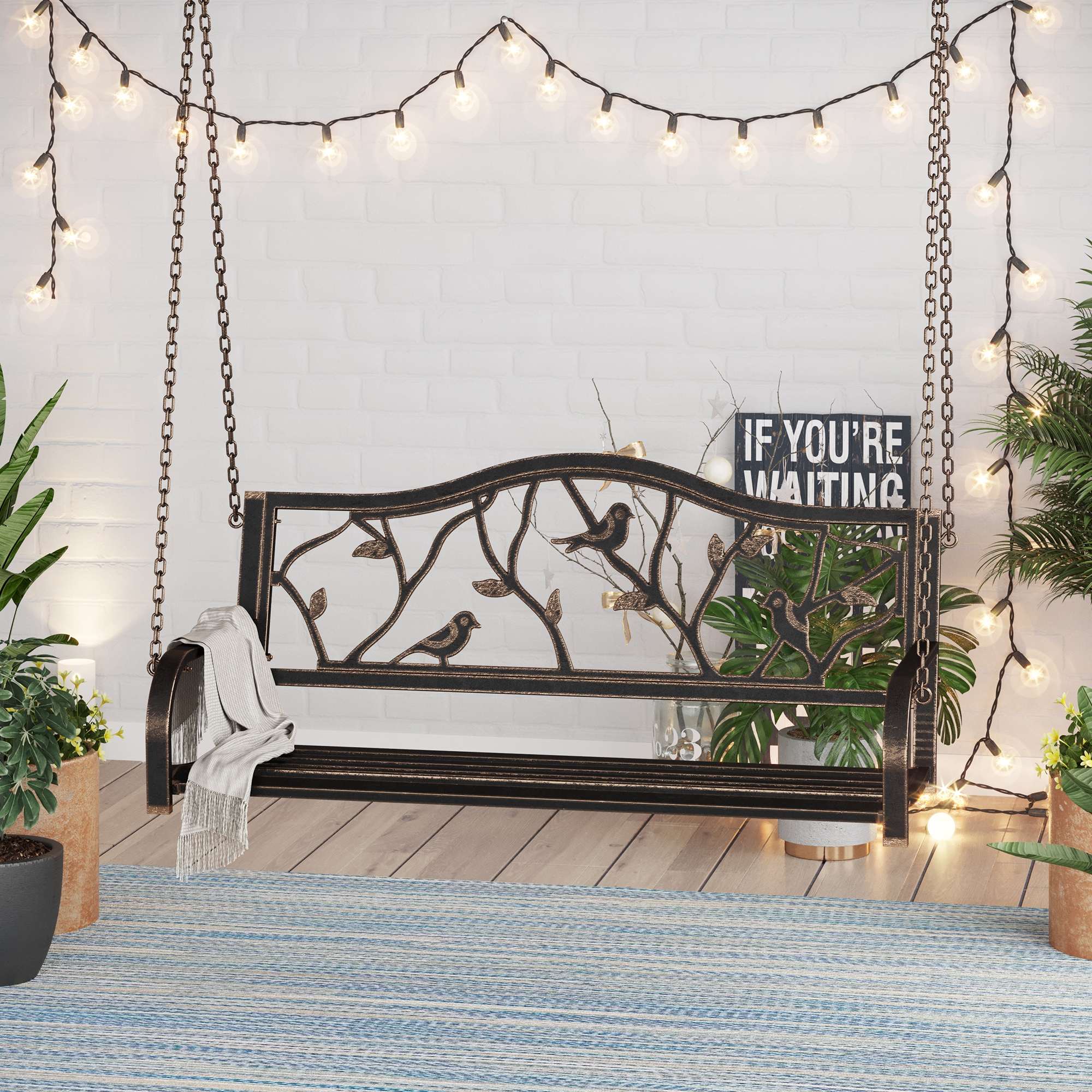 Vintage metal porch swing online