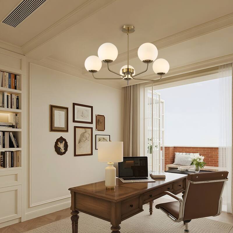 5-Light Dimmable Globe chandelier