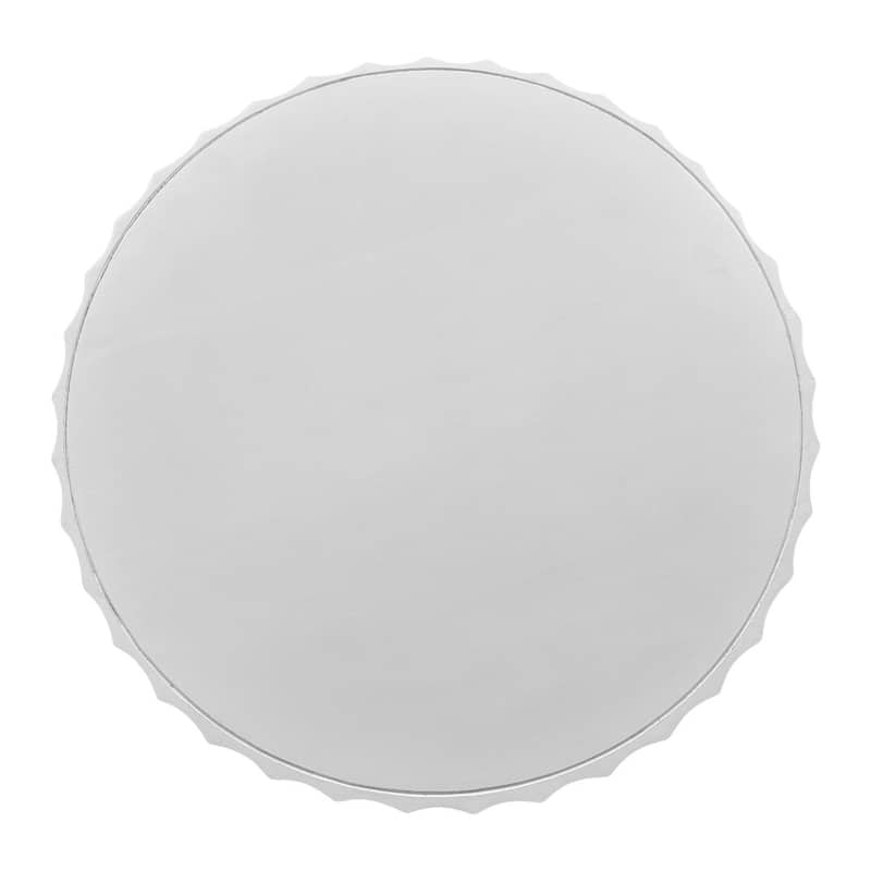 Harrison Groove Coffee Table - Elegant Round Solid Wood Top Side Table