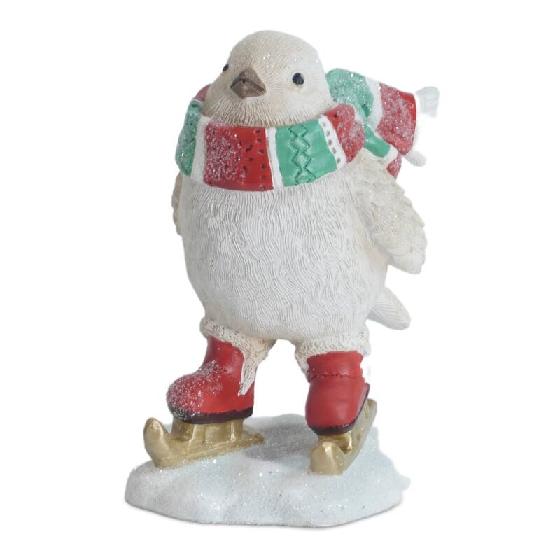 Sports Bird with Skis and Skate Christmas Figurines - 5.25" - Set of 6