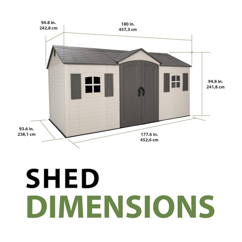Lifetime Legacy 15 ft x 8 ft Outdoor Storage Shed (60465)