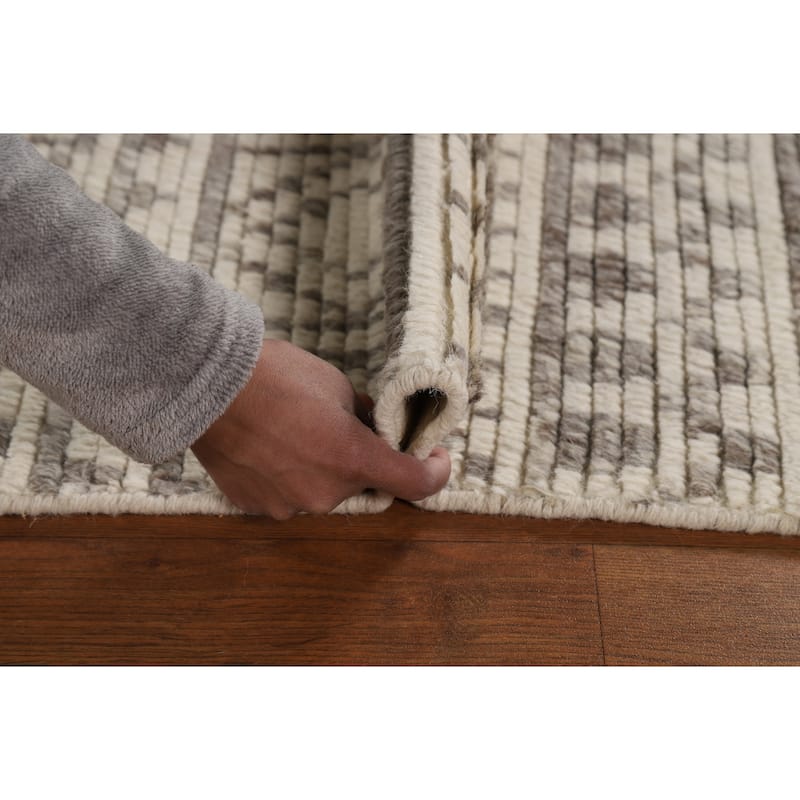 Geometric Moroccan Oriental Accent Rug Hand-Knotted Wool Carpet - 2'0"x 3'0"