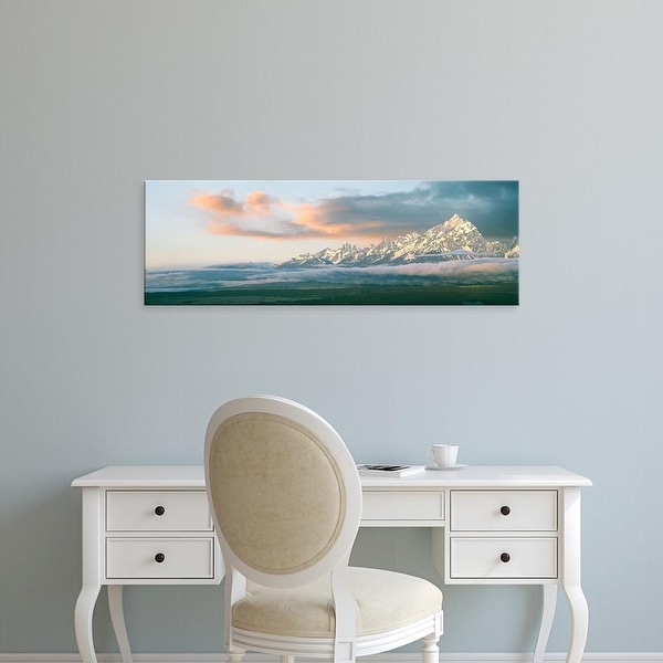 Easy Art Prints Panoramic Image 'Teton Range at sunrise, Grand Teton National Park, Teton County, Wyoming' Canvas Art