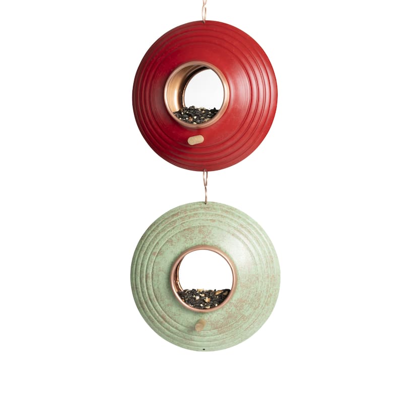 Verde Fly-Thru ™ Bird Feeder, Copper Accents, Multiple Perches by Good Directions