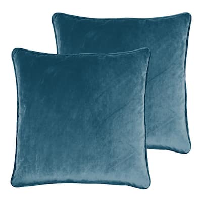 Sherry Kline Elite Velvet Corded Edge - Feather/Down Fill, Zippered, Set of 2 Pillows