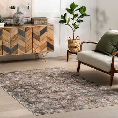 Nuloom Keziah Vintage Medallion SplashGuard Machine Washable Area Rug