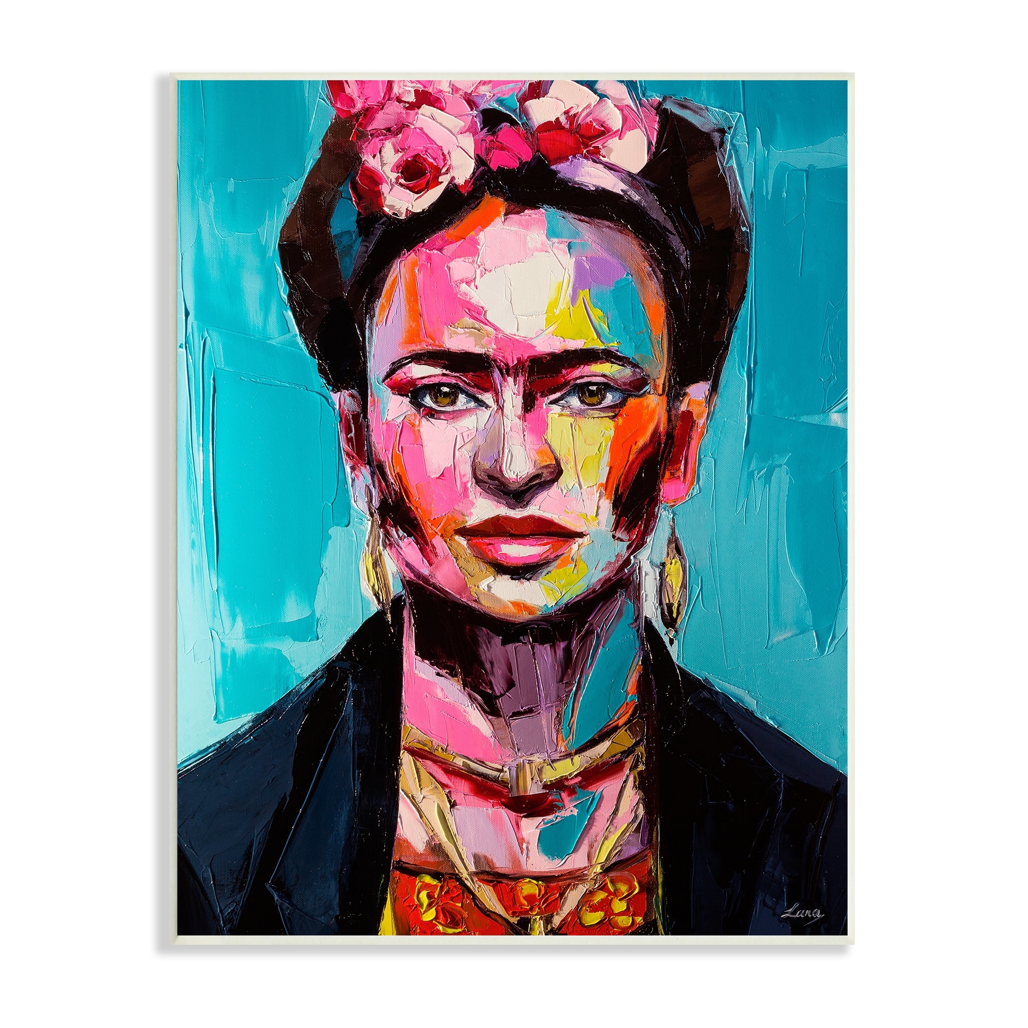 Stupell Abstract Frida Portrait Contemporary Paint Patch-image