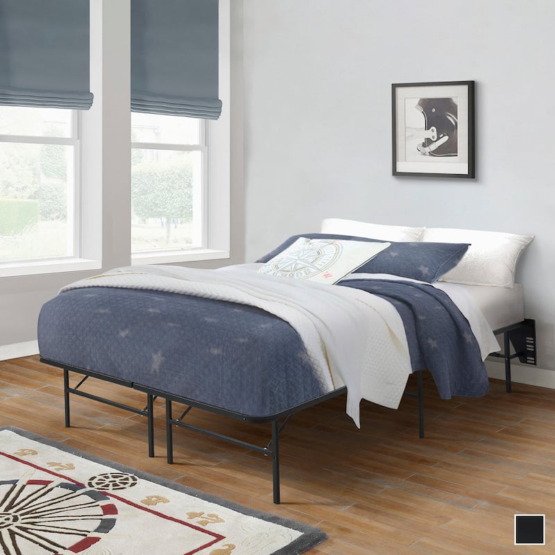 Raven Foldable Metal Platform Bed Frame, Full