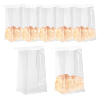 50Pcs Bread Bags for Homemade Bread, Bakery Bags - Clear - 3.9x8.7x5.1 Inches