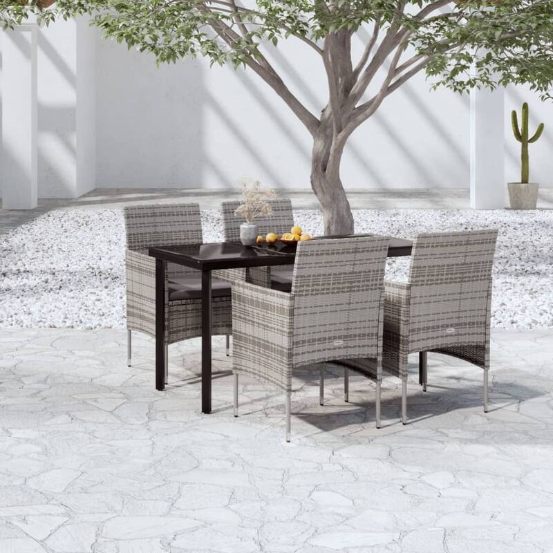 vidaXL Patio Dining Set Outdoor Dining Set Table and Chair Set for Garden