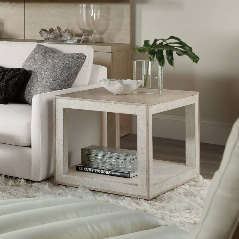 Hooker Furniture Cascade 30" Wide Casual Luxury Open Frame End Table - Terrain Taupe