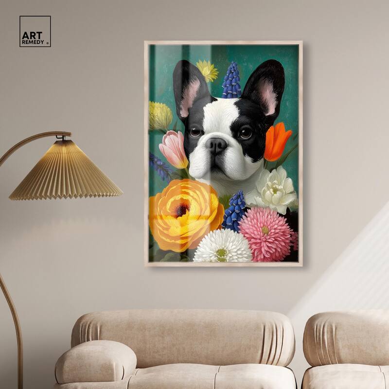 Secret Garden Frenchie Shadowbox by Art Remedy