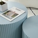 preview thumbnail 7 of 11, Modern Farmhouse Round Accent Nesting Side Coffee Table Set (Set of 2)