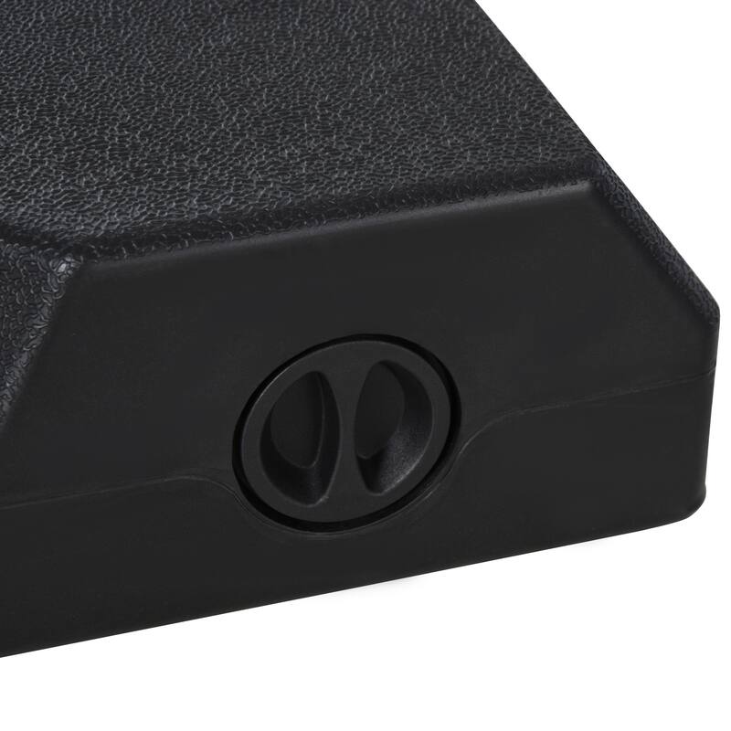 Outsunny Umbrella Stand Fitting 48mm Poles and Steel Base with 4 Fillable Plastic Weights, 4 Gal. Capacity Each, Black